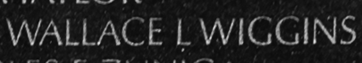 Major Wallace L. Wiggins' name inscribed on The Wall.